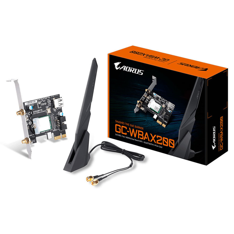 Carte PCI Express Wifi AX Bluetooth 5 0 Aorus GC WBAX200