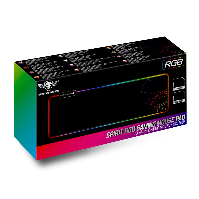 TAPIS DE SOURIS SPIRIT OF GAMER LED RGB 10 MODES TAILLE XXL