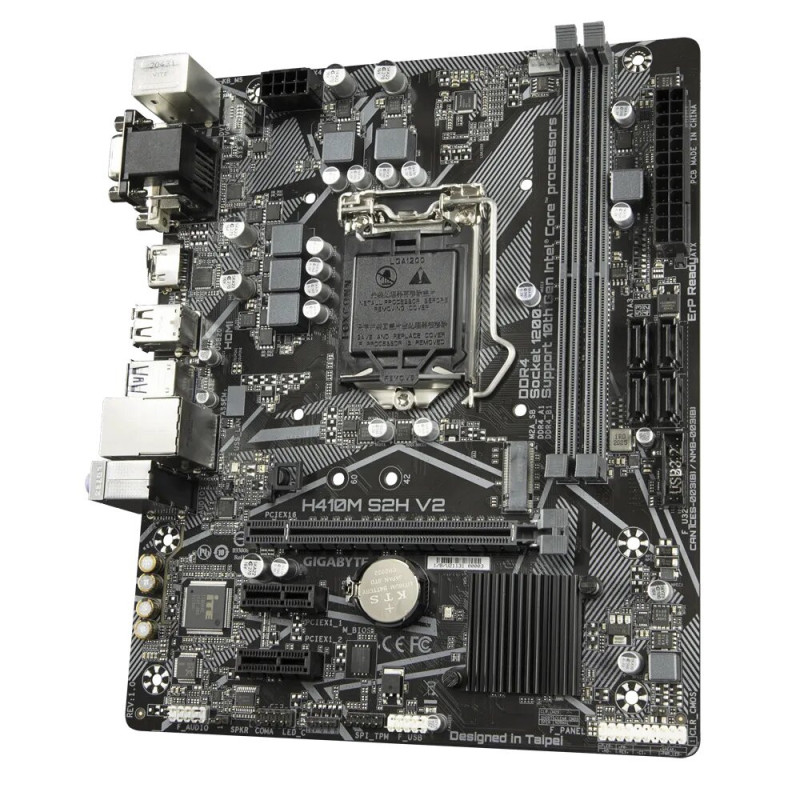 Carte Mère Gigabyte H410M-S2H V2 mATX LGA1200 DDR4 USB3.2 M.2 HDMI