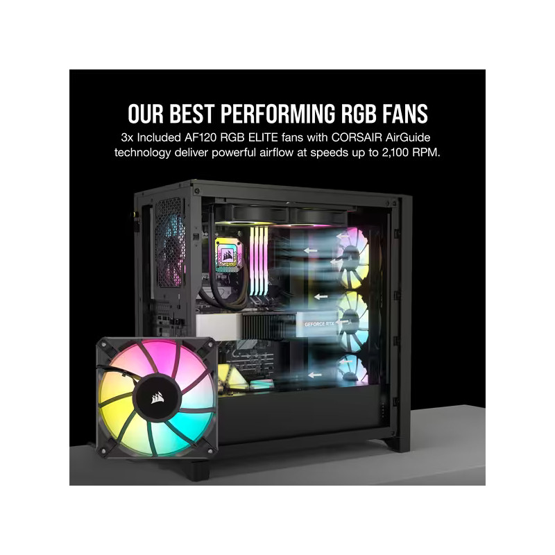 Boitier Corsair Icue D Rgb Airflow Noir Cc Ww