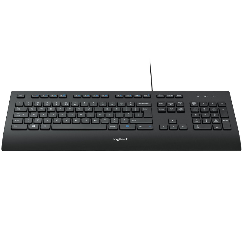 Logitech corded keyboard k280e black usb обзор