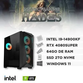 PC Gamer HADES i9-14900KF 64Go 2To RTX 4080 SUPER 16Go Windows 11 Pro