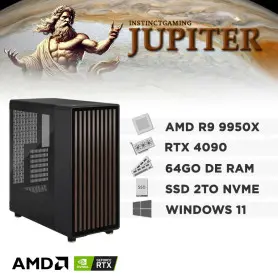 PC Gamer JUPITER R9-9950X 64Go 2To RTX 4090 24Go Windows 11 Pro