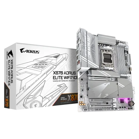 Carte Mère Gigabyte X870 AORUS ELITE WIFI7 ICE ATX AM5 DDR5 Wifi 7