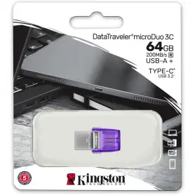 Clé USB 3.0 64Go Kingston DataTraveler microDuo 3C Type A et C