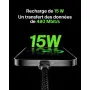 Cable USB vers Type-C 3A Belkin 15cm tressée Noir