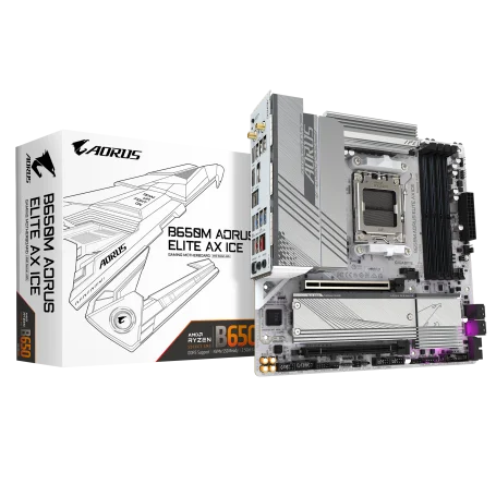 Carte Mère Gigabyte B650M AORUS ELITE AX ICE mATX AM5 DDR5 WIFI 6E