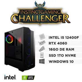 PC Gamer CHALLENGER i5-12400F 16Go 1To RTX 4060 8Go Windows 11