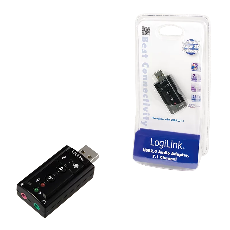 LEAGY Carte Son Externe USB 7.1, 8 canaux, Boîte à Son USB 7.1 Canal,  Jusqu'à 8 Haut-parleurs