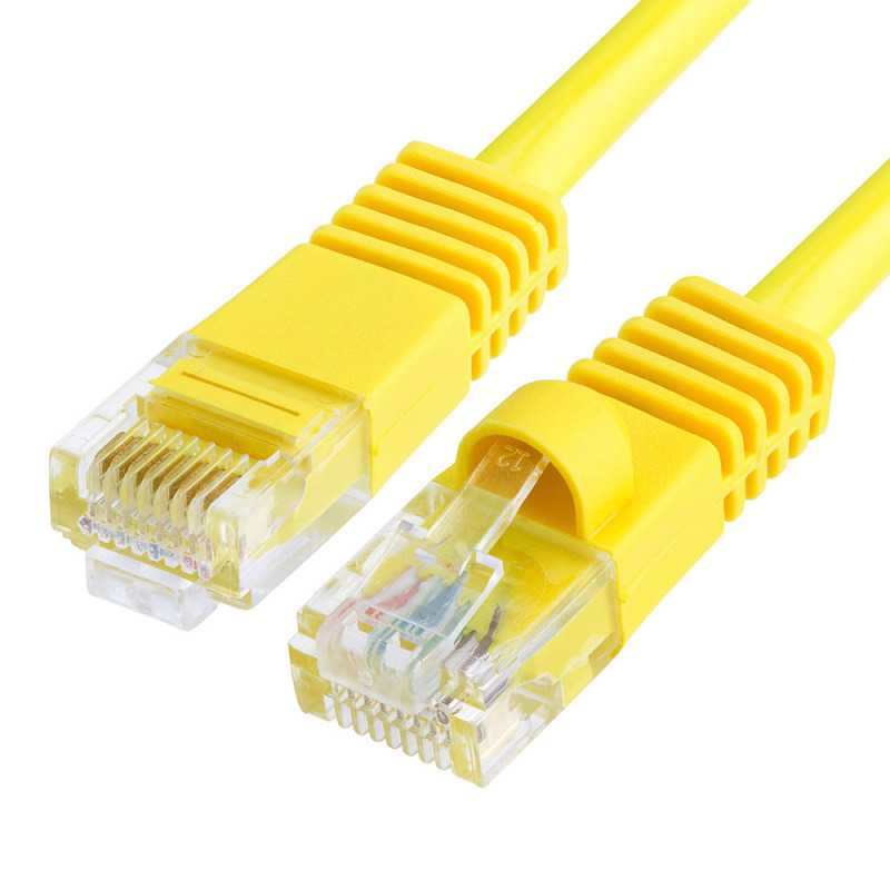 Cable Réseaux Rj45 50cm Droit Cat6 Blindé Jaune 9915